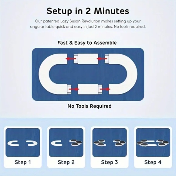 NEW Expandable Lazy Susan Turntable - Portable Rotating Meal Tray - Picture 3 of 8
